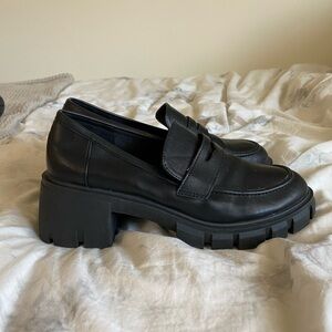 Women's Black Chunky Loafers Cushionaire